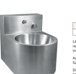 Lavamanos esquinero cónico Ø 300 satinado