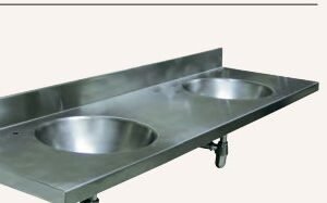 Encimera acero inoxidable AISI 304, 1 seno integrado