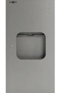 Dispensador papel y papelera inox encastrado