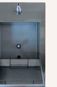 Soporte acero inoxidable para una botella higiénica