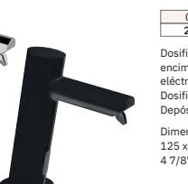 Grifo electrónico encimera caudal LEED 1,89 l/min