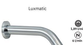 Grifo electrónico mural 1 agua caudal LEED 1,89 l/min