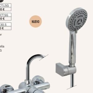 Conjunto de ducha con pulsador y flexo ESTANDAR