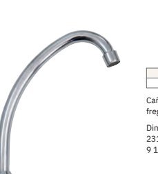 Caño extensible y giratorio de latón cromado para fregadero