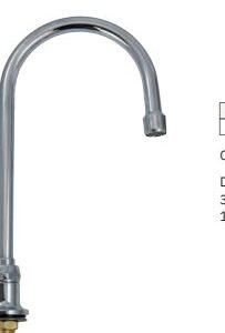 Caño de latón cromado para fregadero