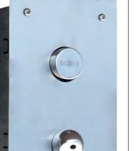 Grifo temporizado para lavabo, pulsación antiblocaje, con caja de seguridad y rociador caudal LEED