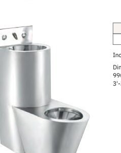 Equipo combinado acero inoxidable instalación transmuro, posición centro