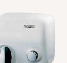 Secamanos CYCLON pulsador carcasa acero blanco