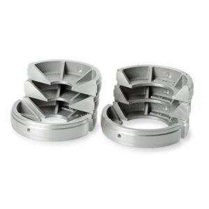 Juego compuesto de 6 carcasas de aluminio anchas y 2 carcasas de aluminio inclinadas.