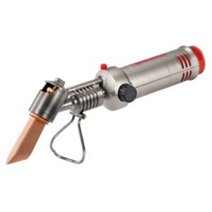 Un dispositivo de cartucho de soldadura blanda para las aplicaciones profesionales en operaciones sobre metal laminado y para la soldadura de estaño y plomo