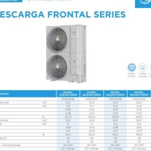 MIDEA MV8S-335WV2RN1 - U.Ext. VRF D.Frontal Modul. 2T V8 33,5kW Fri. 33,5kW Cal.