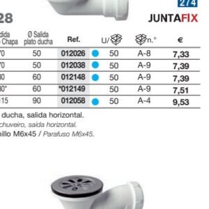 S-28 VAL.PLATO DUCHA 115 S/H 1 1/2