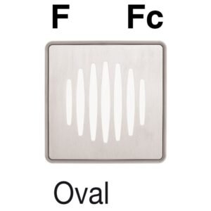 REJILLA ACERO OVAL 105 CROMO
