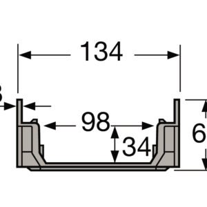 CUERPO PVC B/COTA 0,5M CAB773 GR